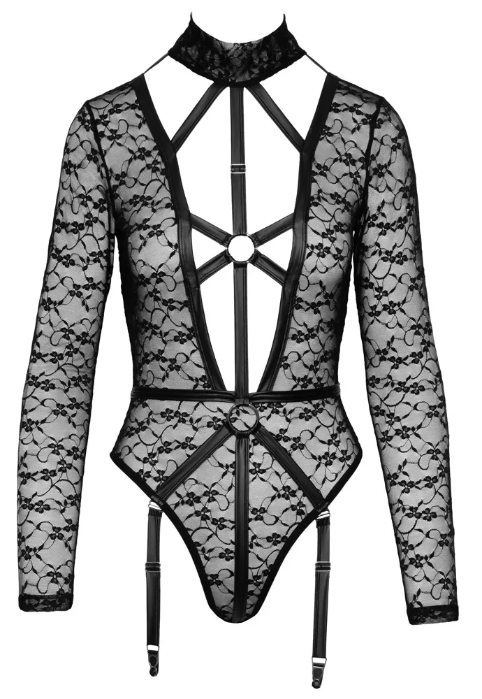 Low cut harness lace Bodysuit