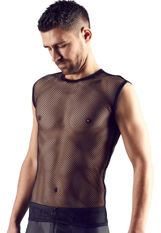 Mens Fish Net Tank Top