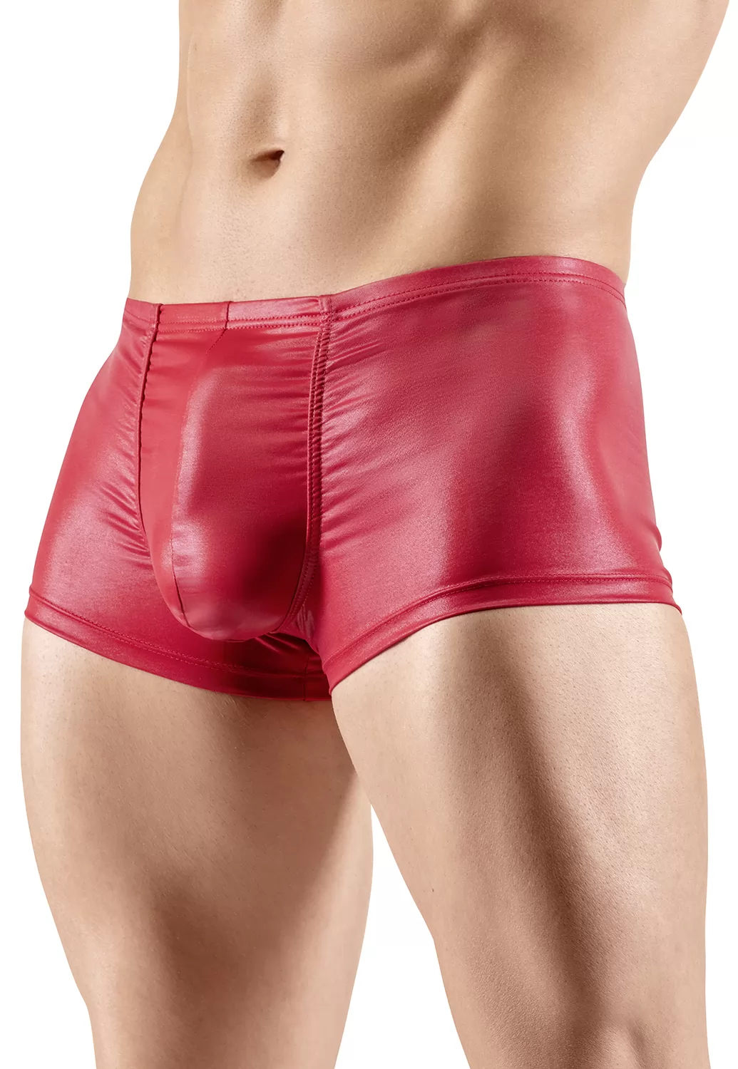Red shiny boxer shorts for men