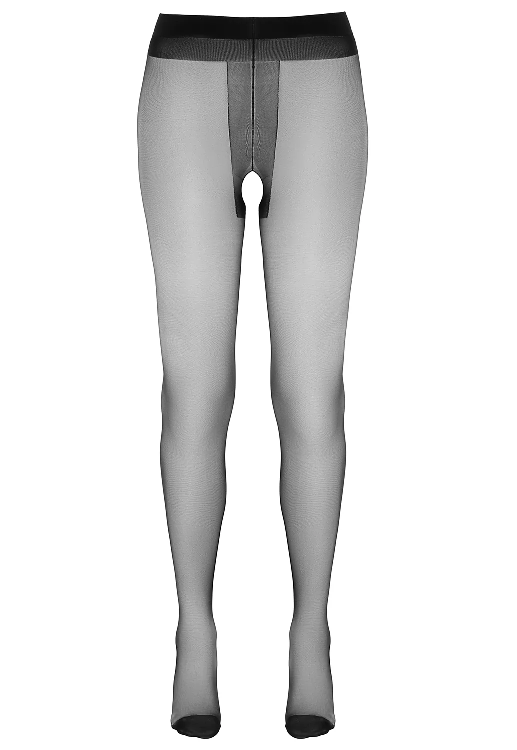 Sexy black crotchless tights