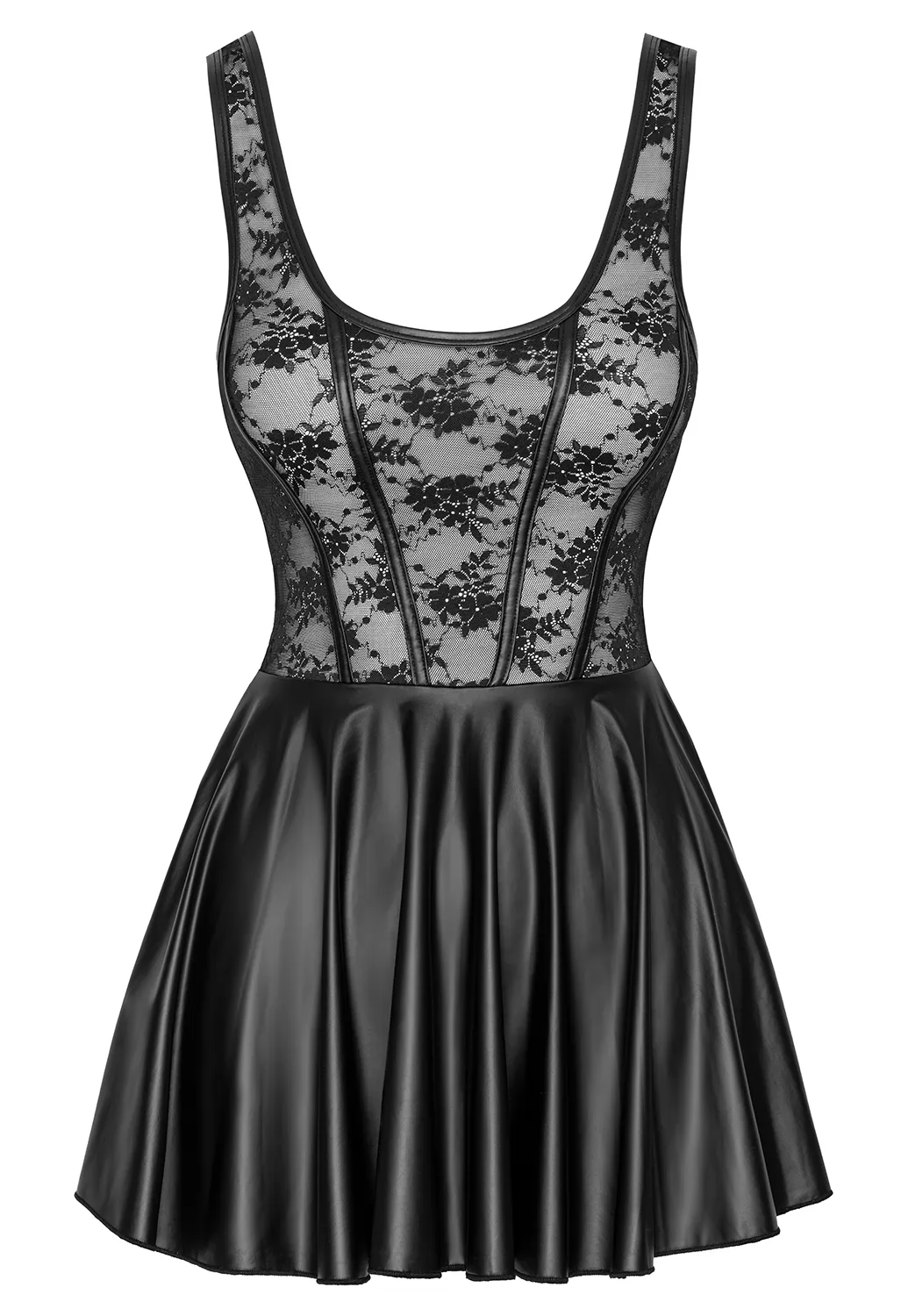 Sexy black flared dress