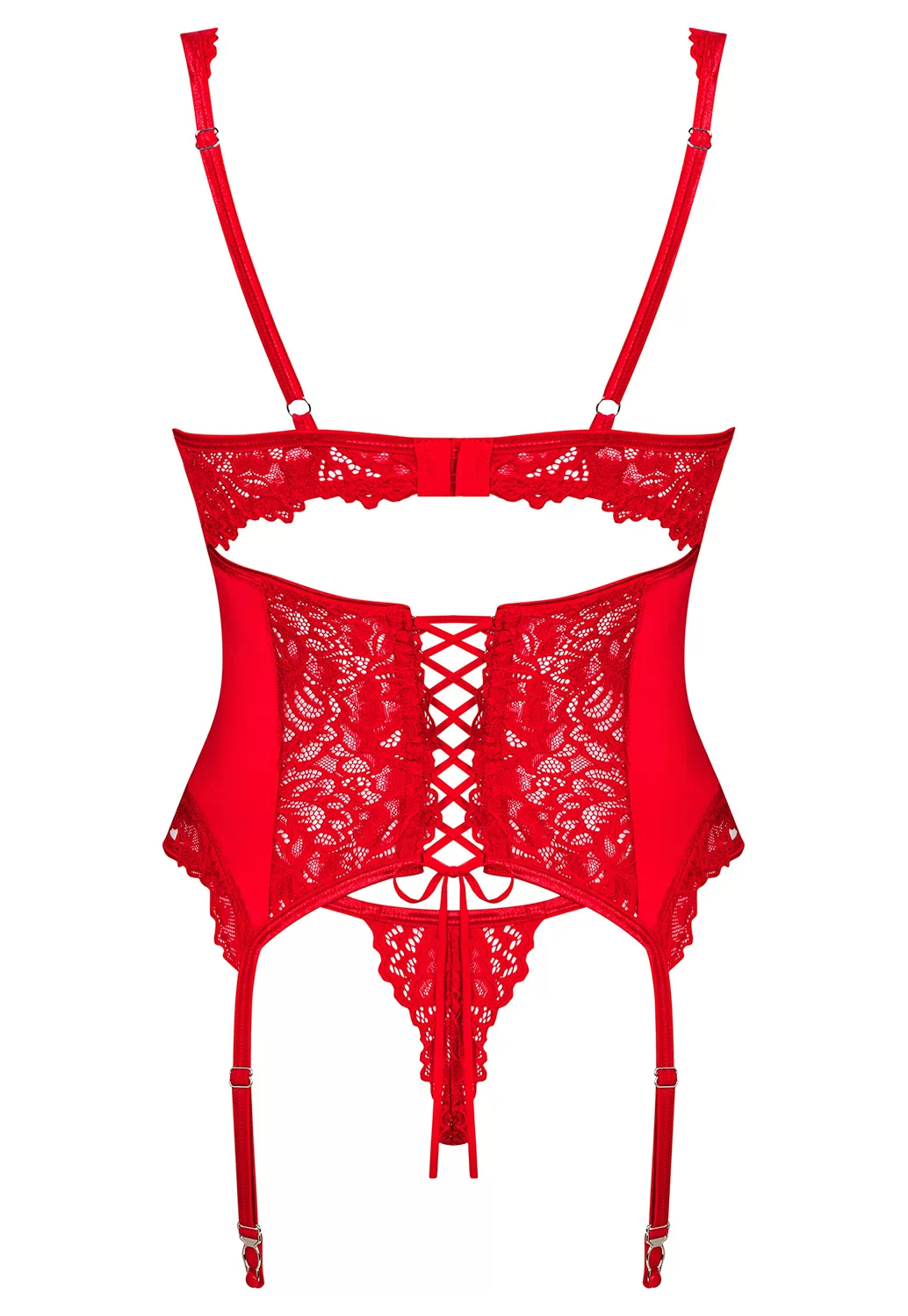 Amor Cherris red Basque and thong