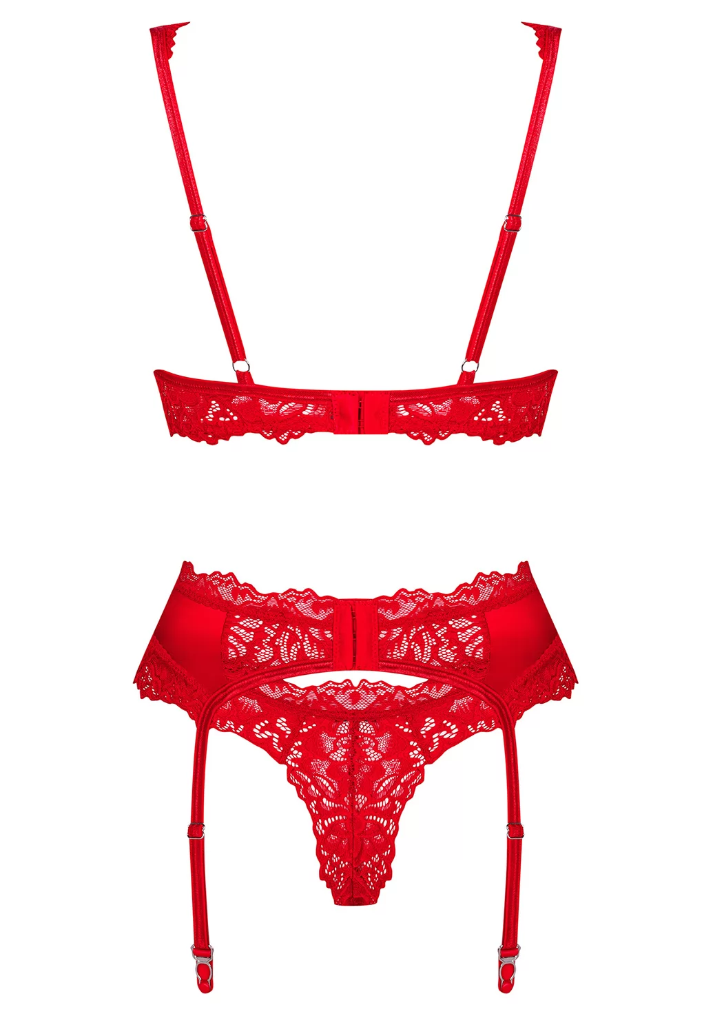 Amor Cherris red lingerie set 3p