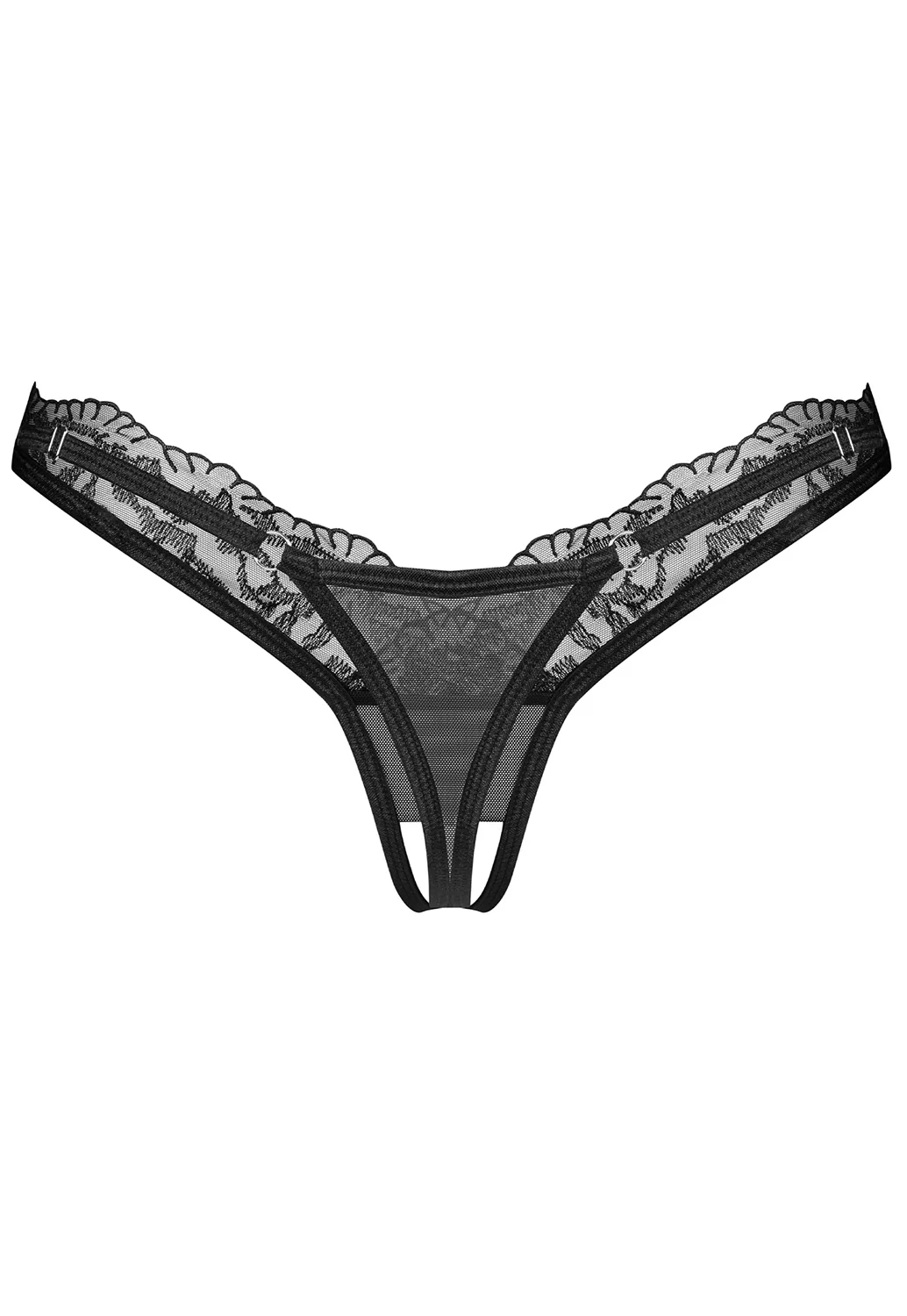 Black crotchless Thong Arrowel