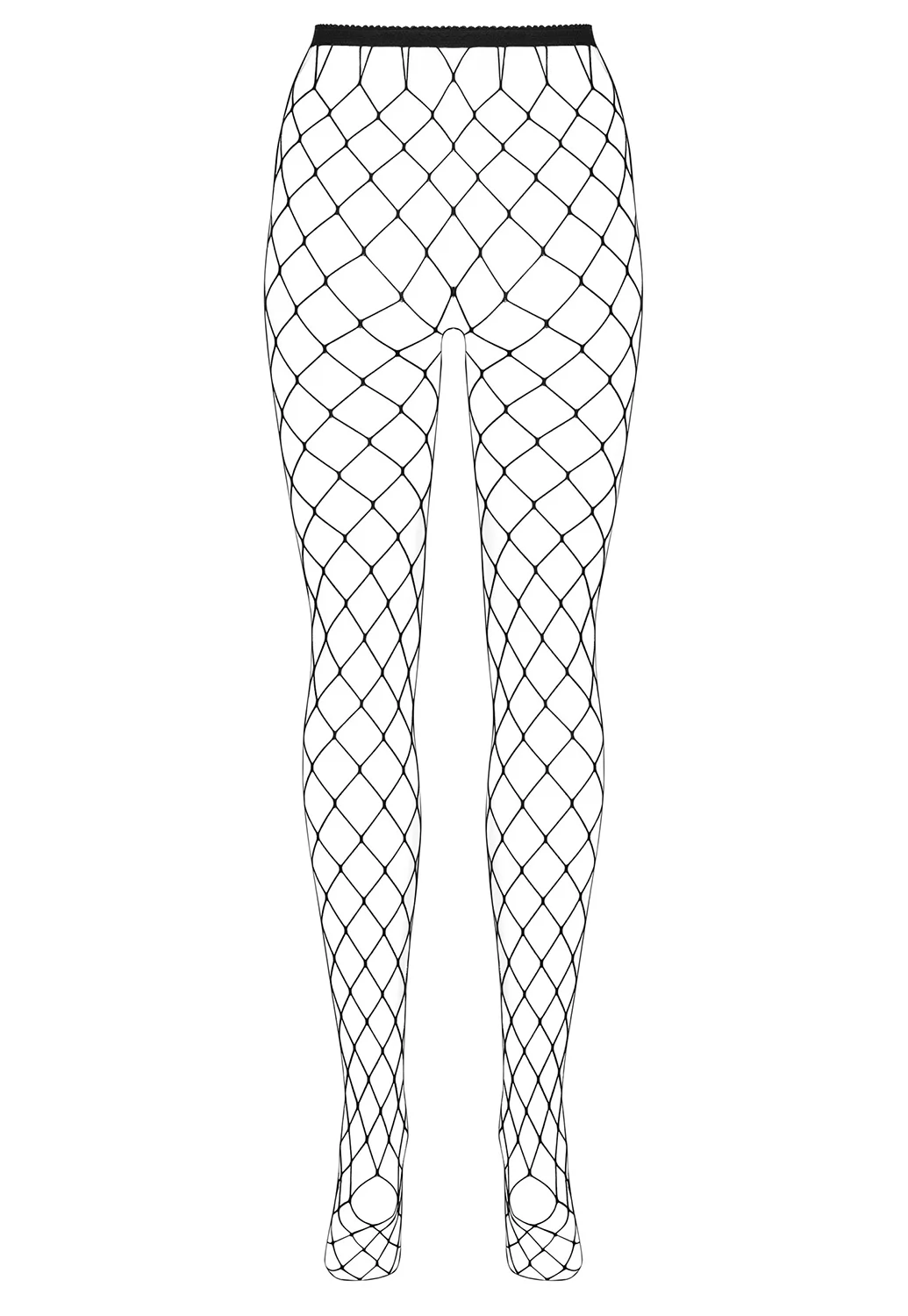 Black wide fishnet tights S812