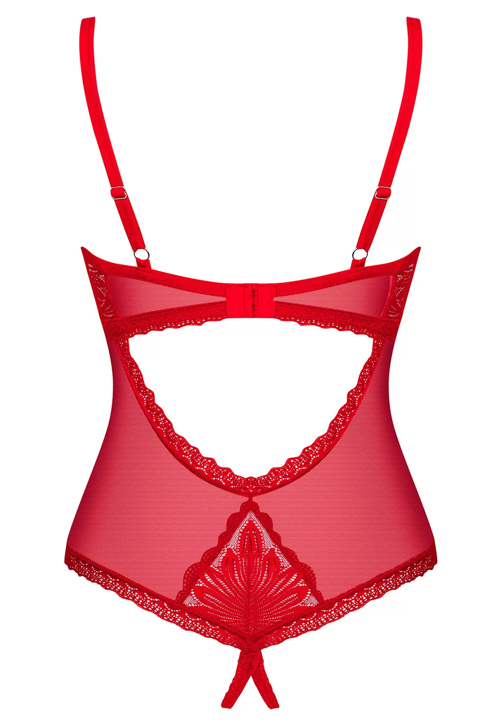 Chilisa red crotchless Bodysuit