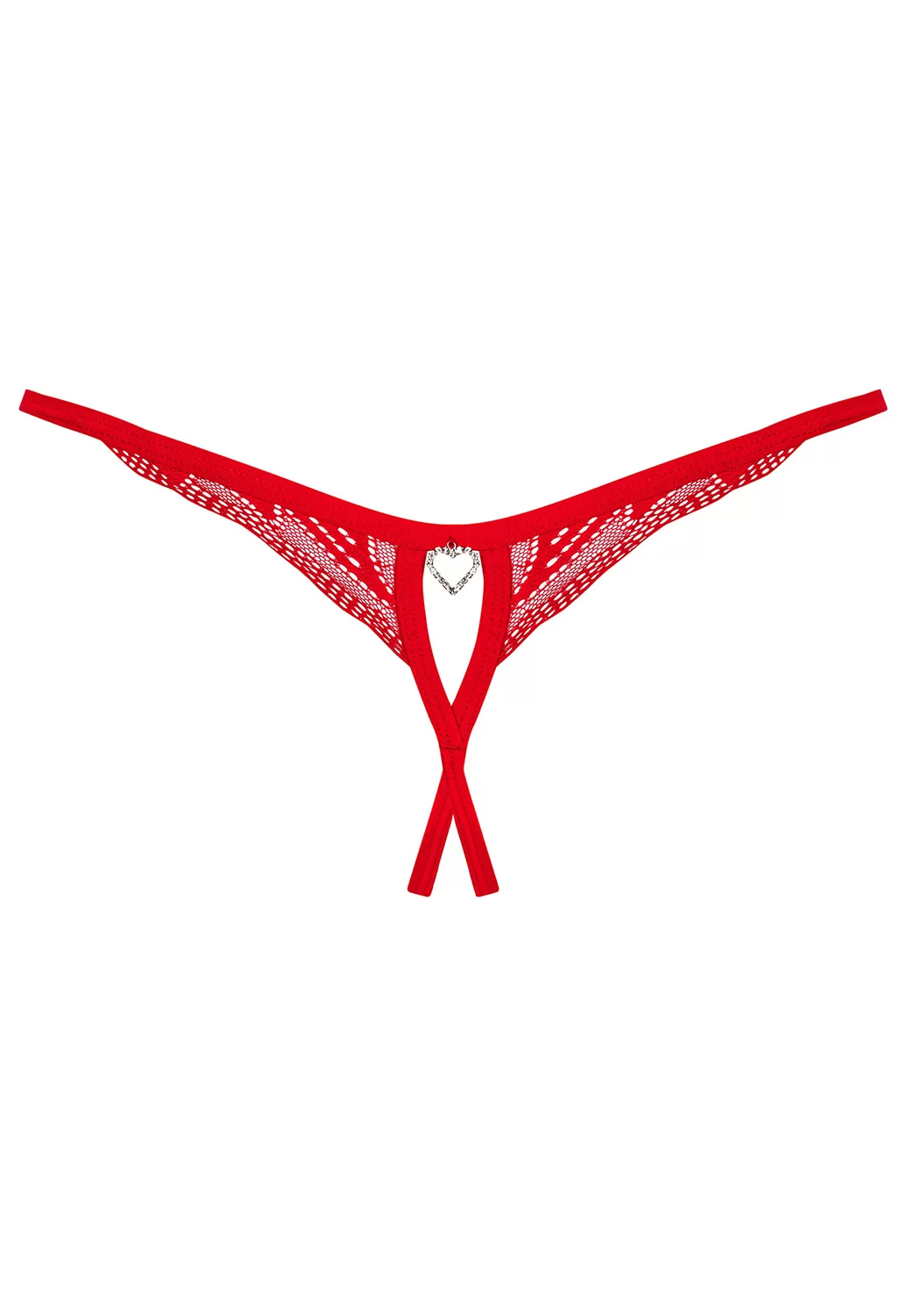 Chilisa red crotchless Thong