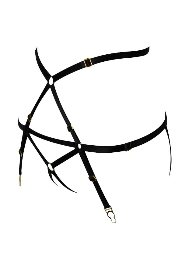 Black Bondage Harness Panty
