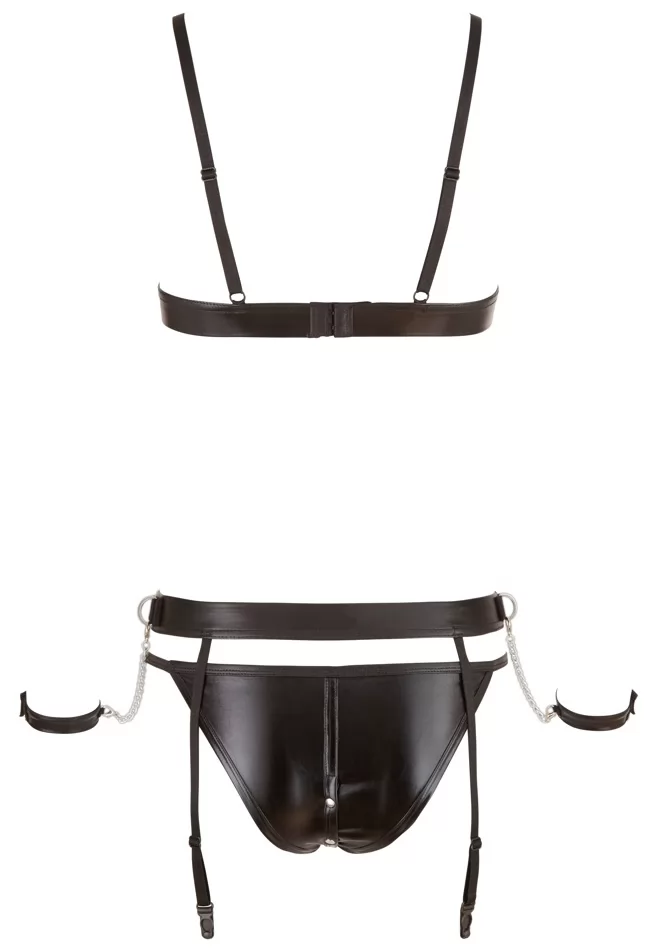 Open lingerie kinky bondage 3 pieces