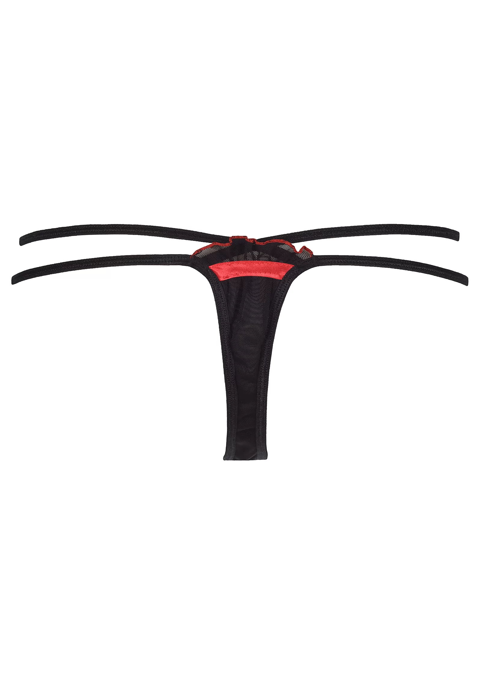 Red black mini Thong