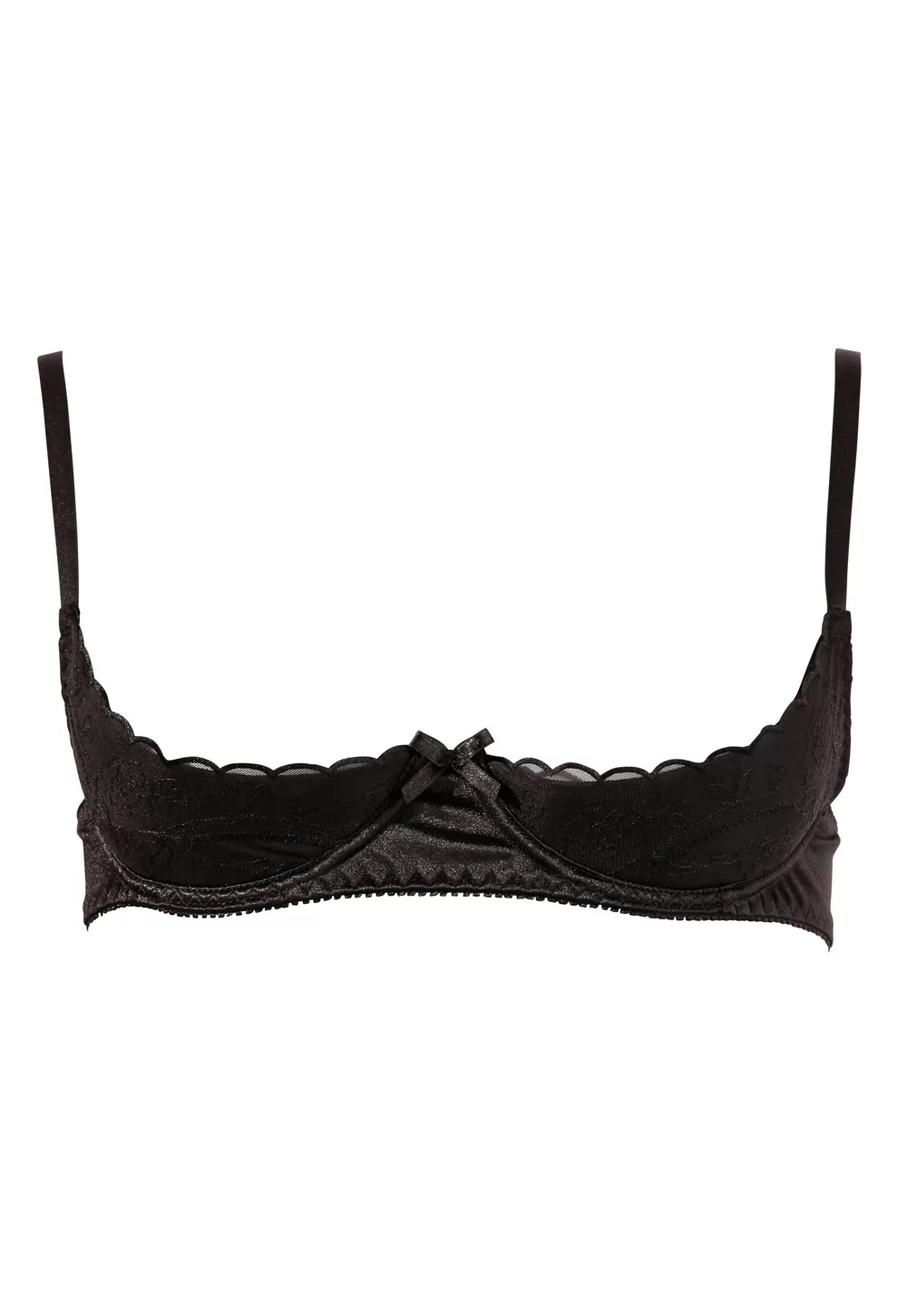 Slightly padded black shelf bra