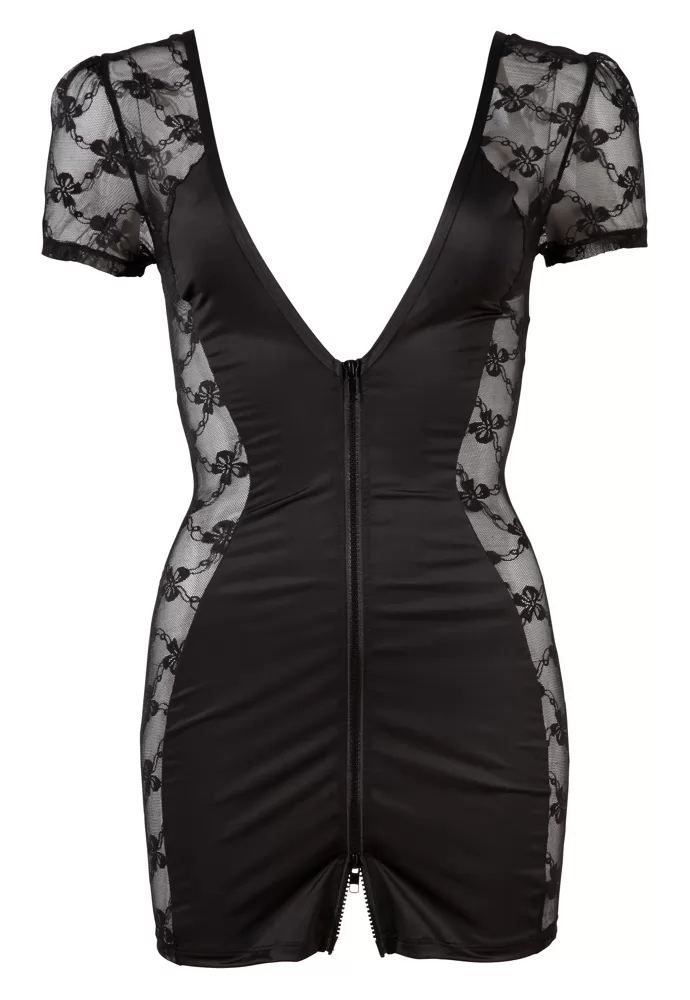 Tight fitting lace dress Two way zip