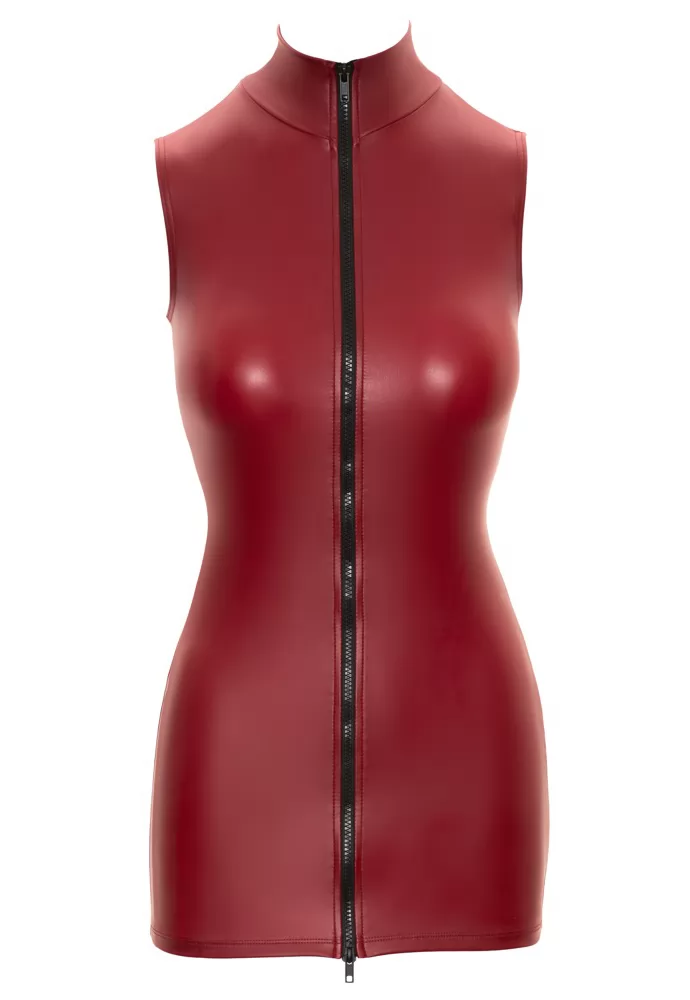 Tight Red Dress Two way Zip