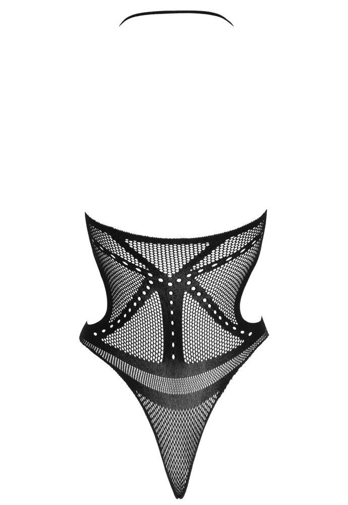 Black mesh thong Bodysuit