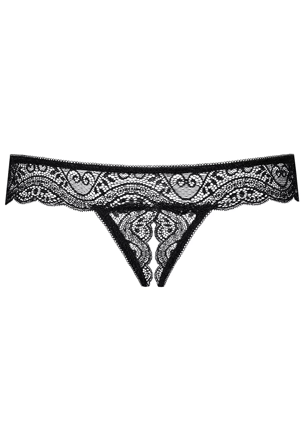 Crotchless thong Miamor Black