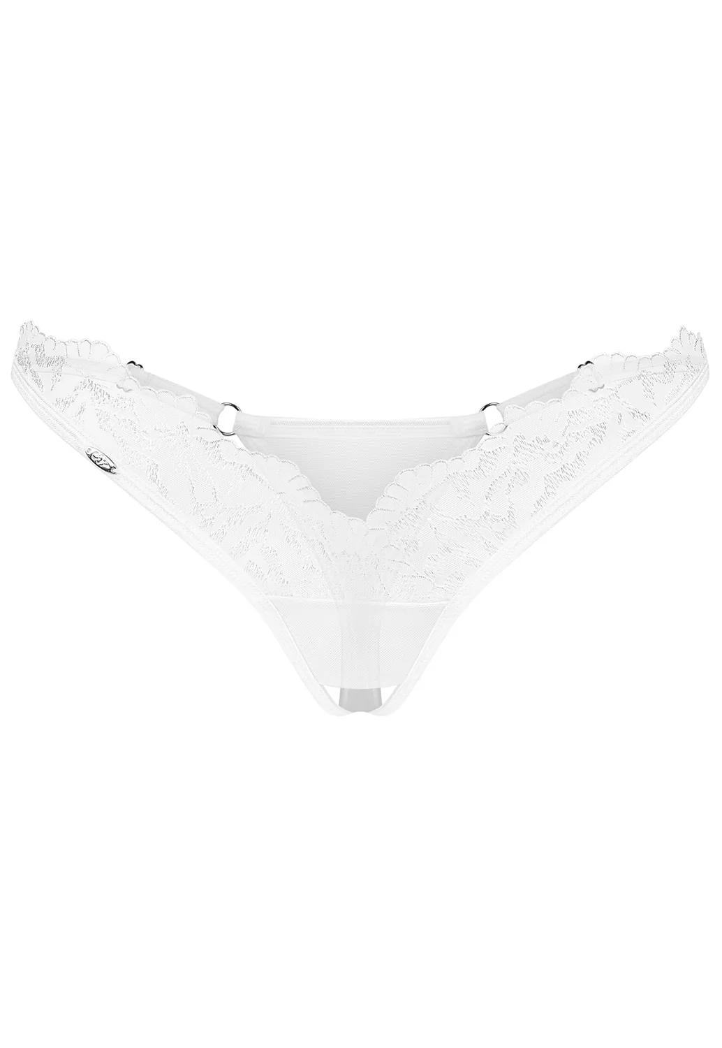 White crotchless Thong Arrowel