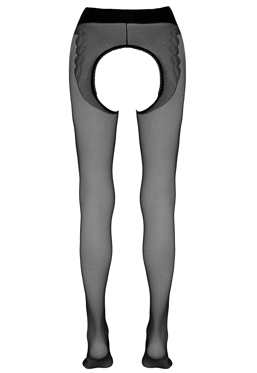 Black crotchless 20 Dn tights