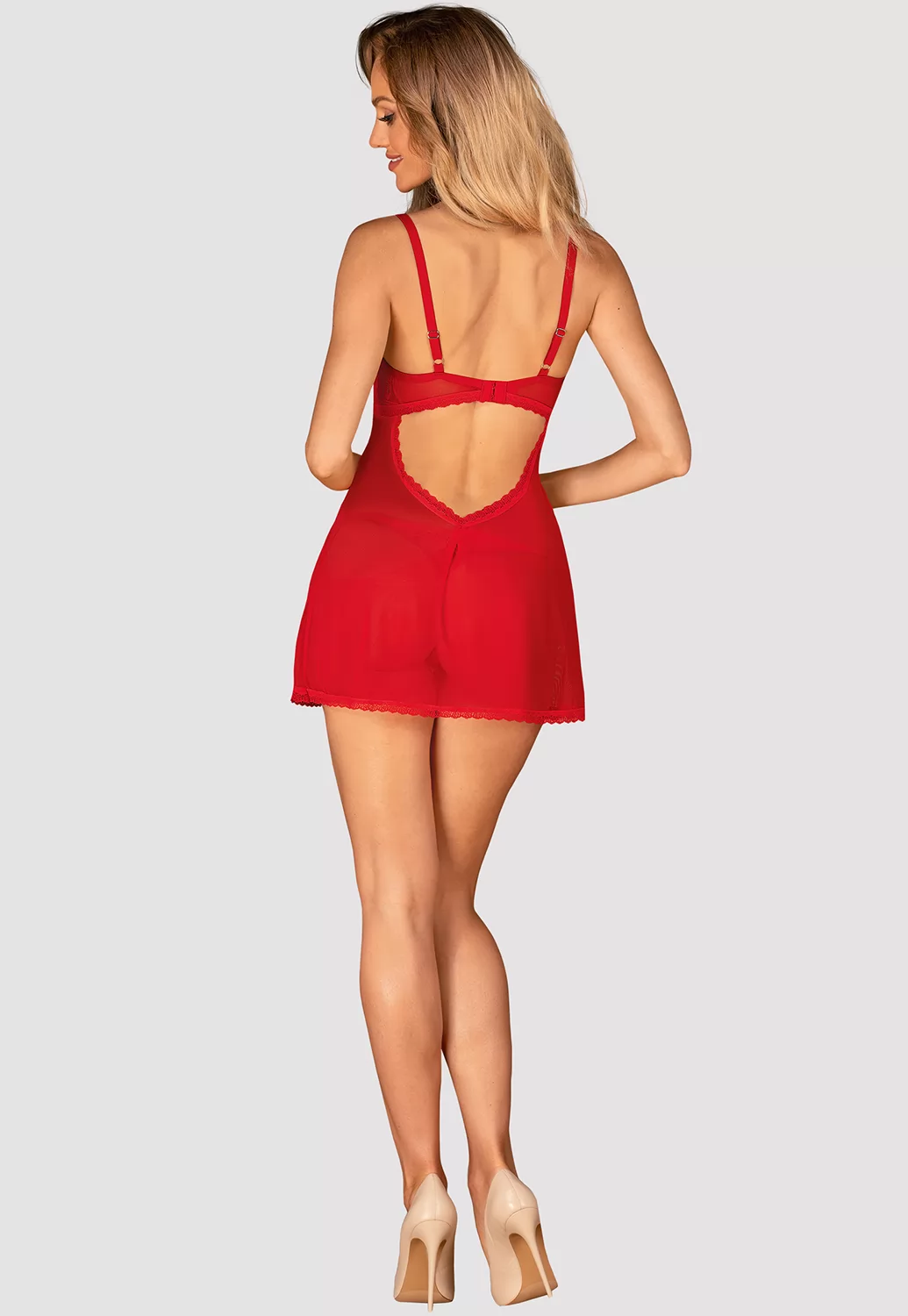 Chilisa red Babydoll and thong