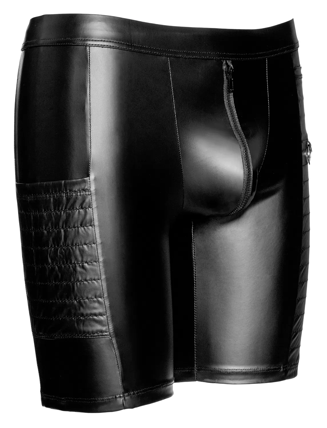 Hot cycling shorts with a zip