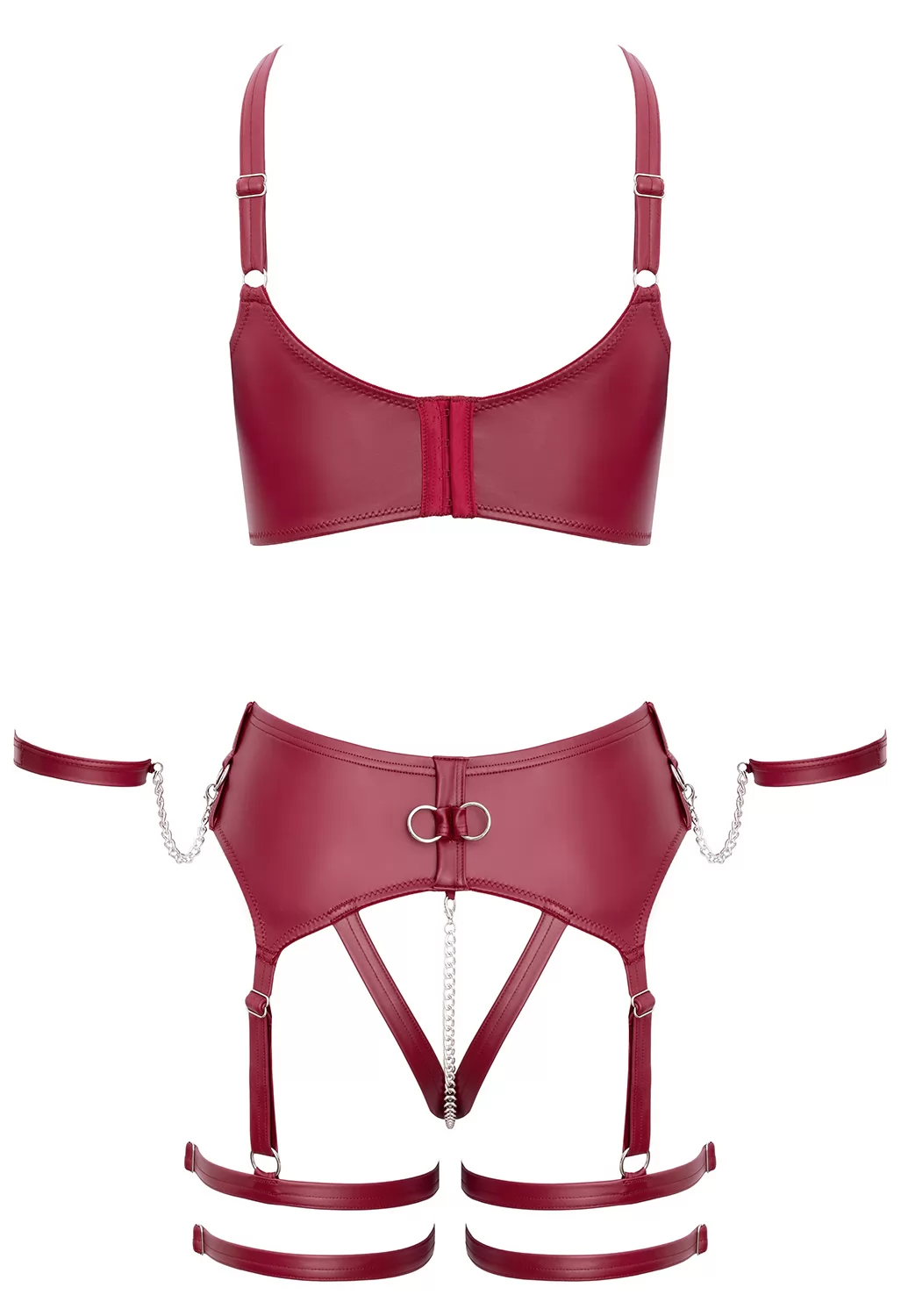 Provocative red bra set