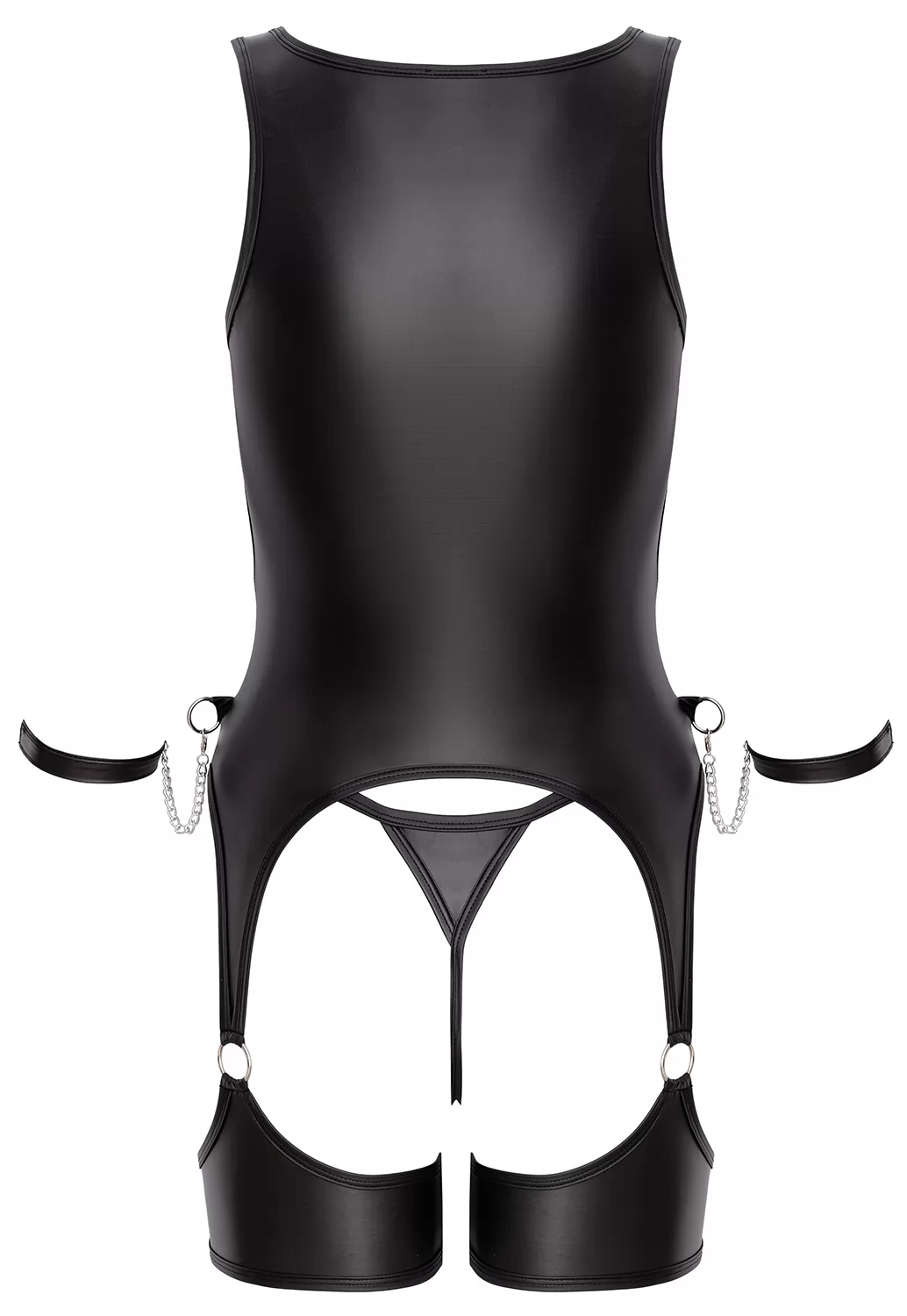 Sexy fetish cutouts basque and thong