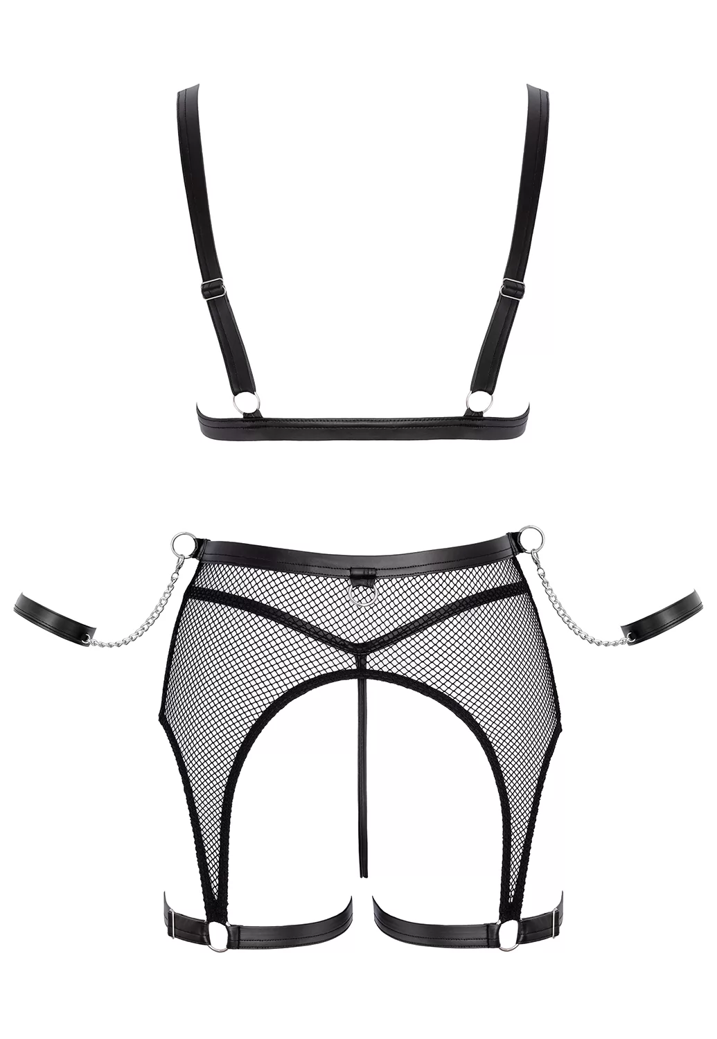 Sexy fishnet bra set 3p