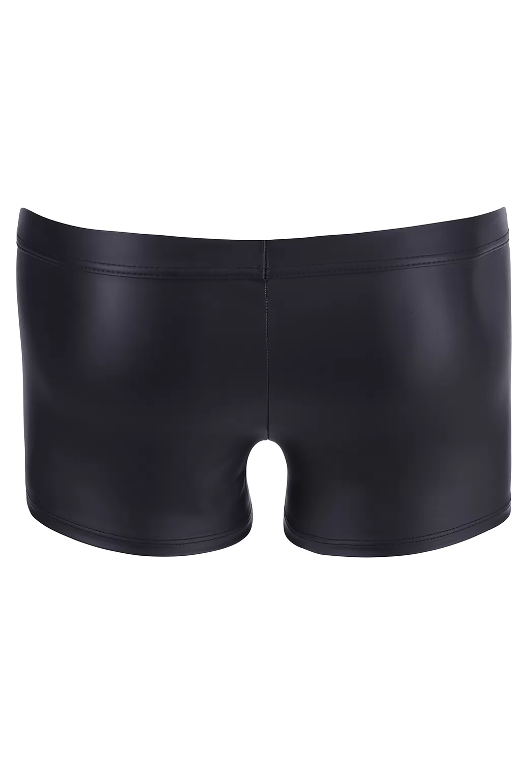 Mens brief with leather effect and zip