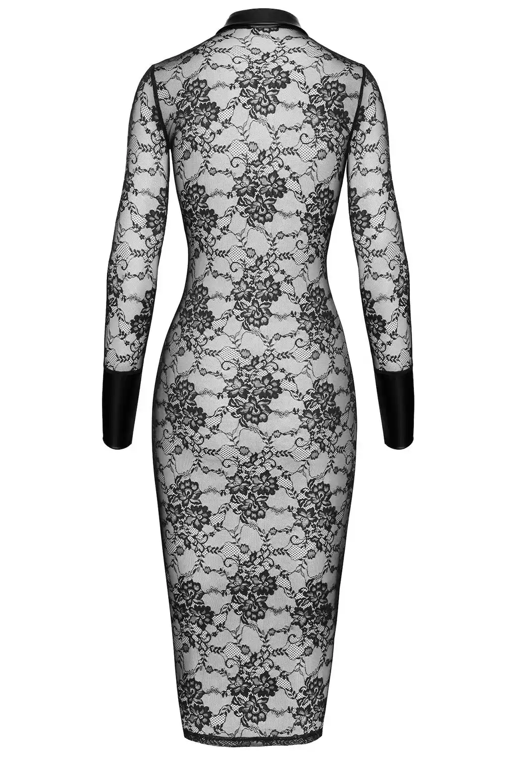 Noirelle lace button dress