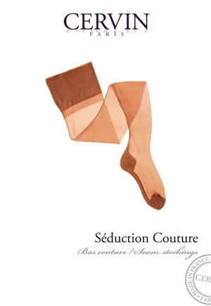 Bas gazelle voile Séduction Couture talon pyramidal CERVIN, gamme de bas couture de grande qualité fabriqués en France.  La séduction à fleur de peau, pour ce véritable bas nylon CERVIN avec une authentique couture 3 fils ton sur ton de la belle époque qui vous plonge dans l’atmosphère des années 40-50.  Authentiques bas gazelle en nylon,...