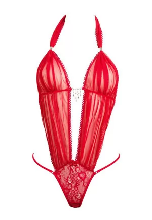 Body voile Love rouge