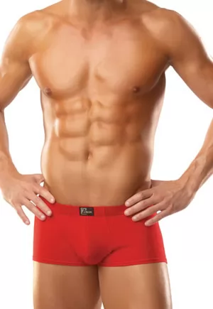 Dessous pour homme. Boxer court rouge en coton. Sous vêtement pour homme disponible en taille S, M, L ou XL. Boxer disponible en coloris noir, blanc, camouflage ou rouge