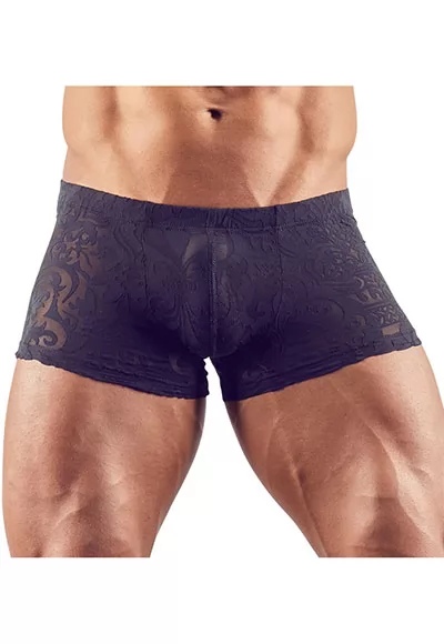 Look luxueux et chaud! Matière transparente tentante dans un style dentelle tatoo fantaisie. Boxer sexy pour homme merveilleusement doux et extensible et par conséquent extrêmement confortable à porter. Boxer sexy pour homme 50% polyamide, 42% modal, 8% élasthanne. 1 pièce