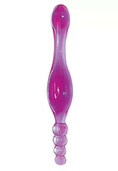 Dildo boules double extremites violet 20cm