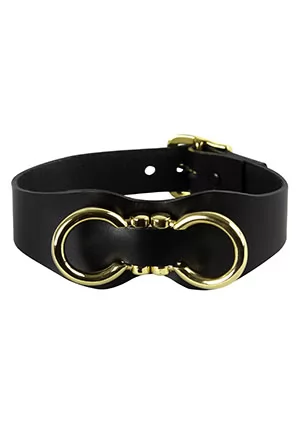 Monarch Choker Cuir Noir ELF Zhou