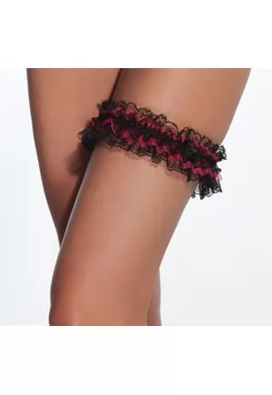 Jarretière rouge et noire