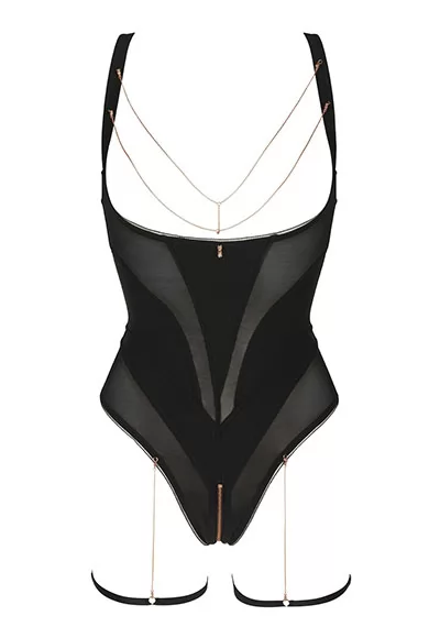 Jenny body shapewear gainant de coloris noir appartient à la collection SCANDALEUSE, de la marque Impudique.  Fabrication dans les ateliers français, signé par la Maison Catanzaro de renom, proposé en taille S à 2XL. Marque IMPUDIQUE, Collection Scandaleuse, Référence Iscbjenn139 1 pièce.  Lingerie luxe née de prouesses techniques, savoir-faire...