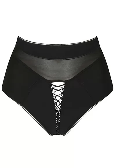 Kelly culotte shapewear gainant de coloris noir appartient à la collection SCANDALEUSE, de la marque Impudique.  Fabrication dans les ateliers français, signé par la Maison Catanzaro de renom, proposé en taille S à 2XL. Marque IMPUDIQUE, Collection Scandaleuse, Référence Isc2kell141 1 pièce.  Lingerie luxe née de prouesses techniques, savoir-faire...