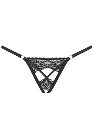 Meshlove String ouvert noir