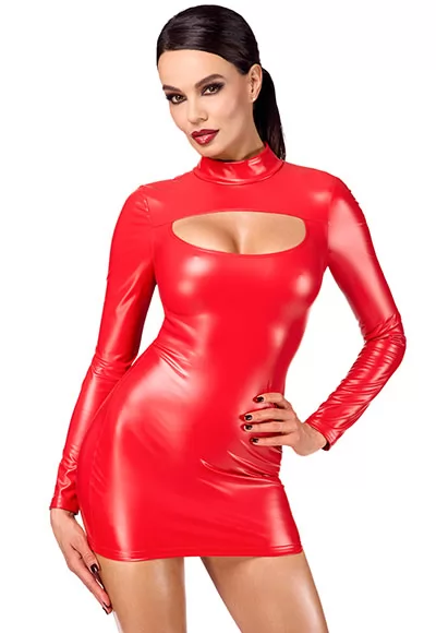 Mini robe moulante rouge Bombshell