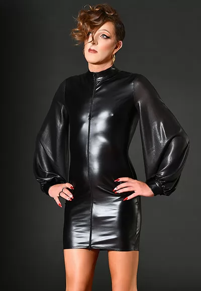 Mme LOUISE Robe wetlook voile XY