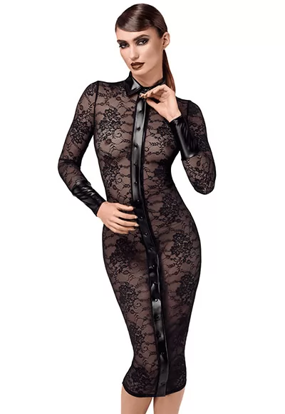 Robe à bouton dentelle Noirelle