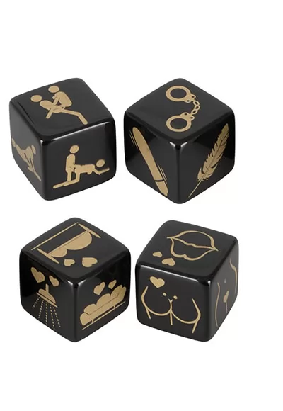 Set de 4 dés coquins pour jeux érotiques