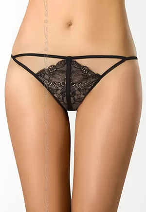 Mini string beige noir Panna Cotta Axami