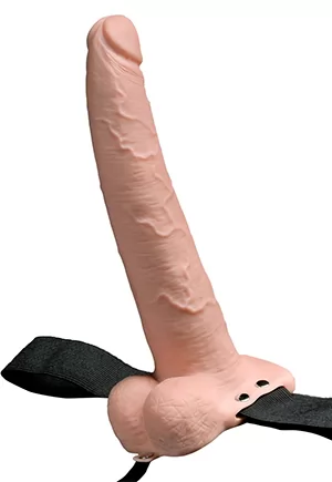 Vibro réaliste creux 25cm sur harnais