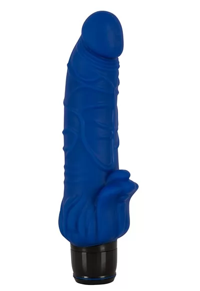 Vibromasseur bleu stimulateur clitoris 21cm