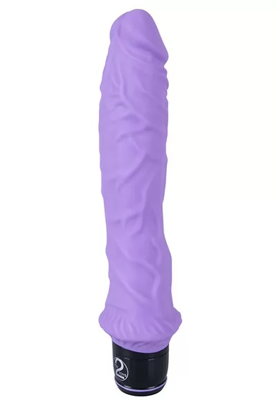 Vibromasseur violet silicone veines 25cm