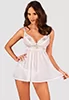 Babydoll et String Heavenlly blanc