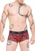 Boxer tete de mort rouge en lycra