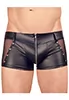 Boxer wetlook zip insert transparent