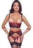 Bustier redresse seins string ouvert jarretelles fetish